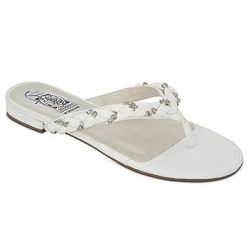 Deena Diamond Silk Satin Thong saugusshoes.com