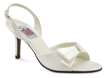 Mischa Lt. Ivory Silk Slingback saugusshoes.com